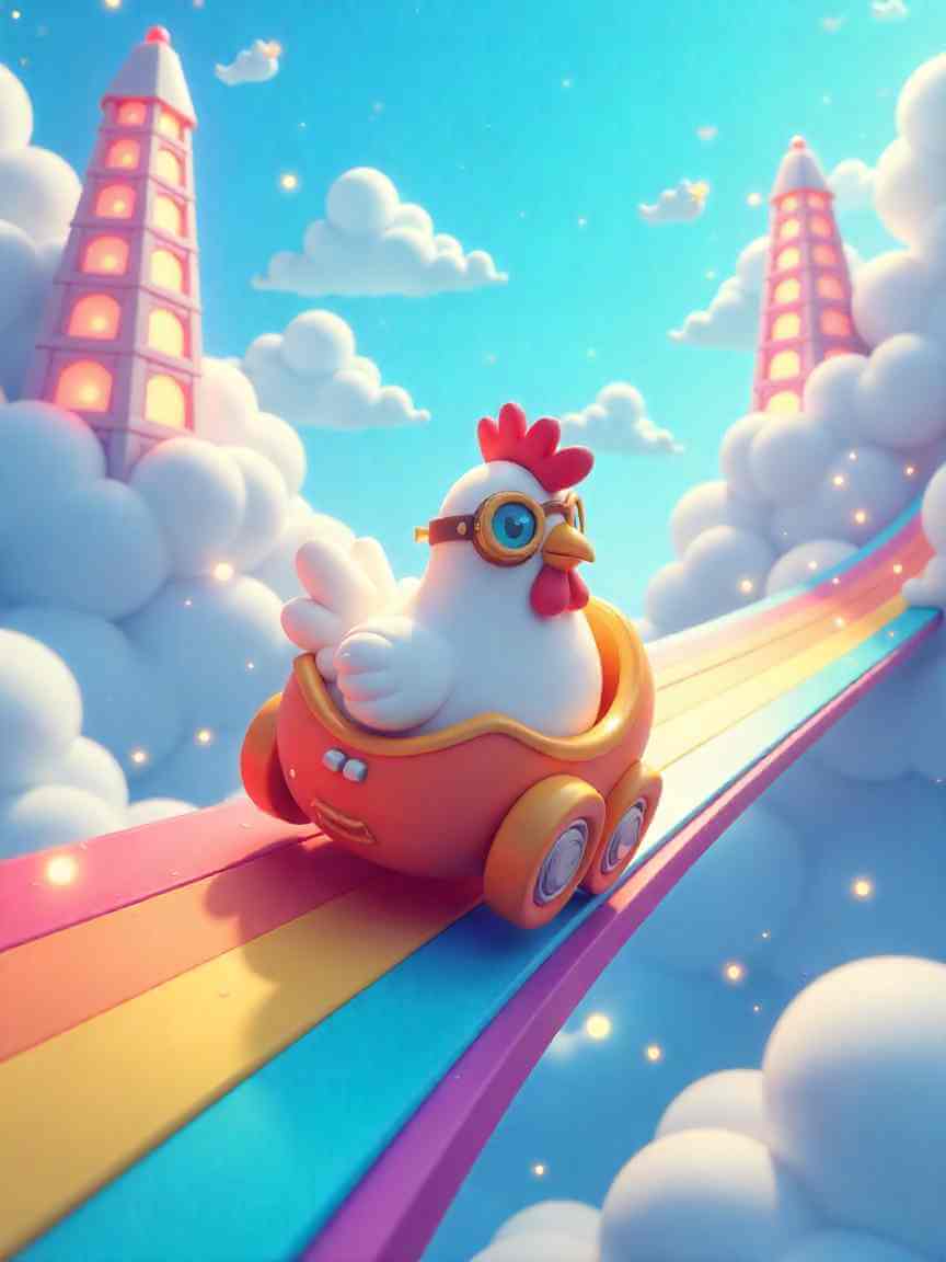 HeavenRoad gameplay screenshot—cloud highway turn